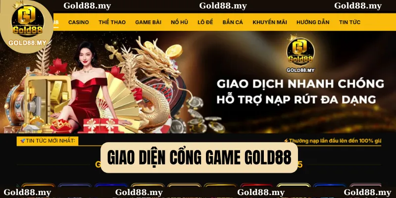 Giới Thiệu Gold88 1 Giao diện cổng game Gold88